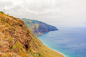 Fototapeta na wymiar Madeira, Ponta do Pargo - vibrant cliff coast