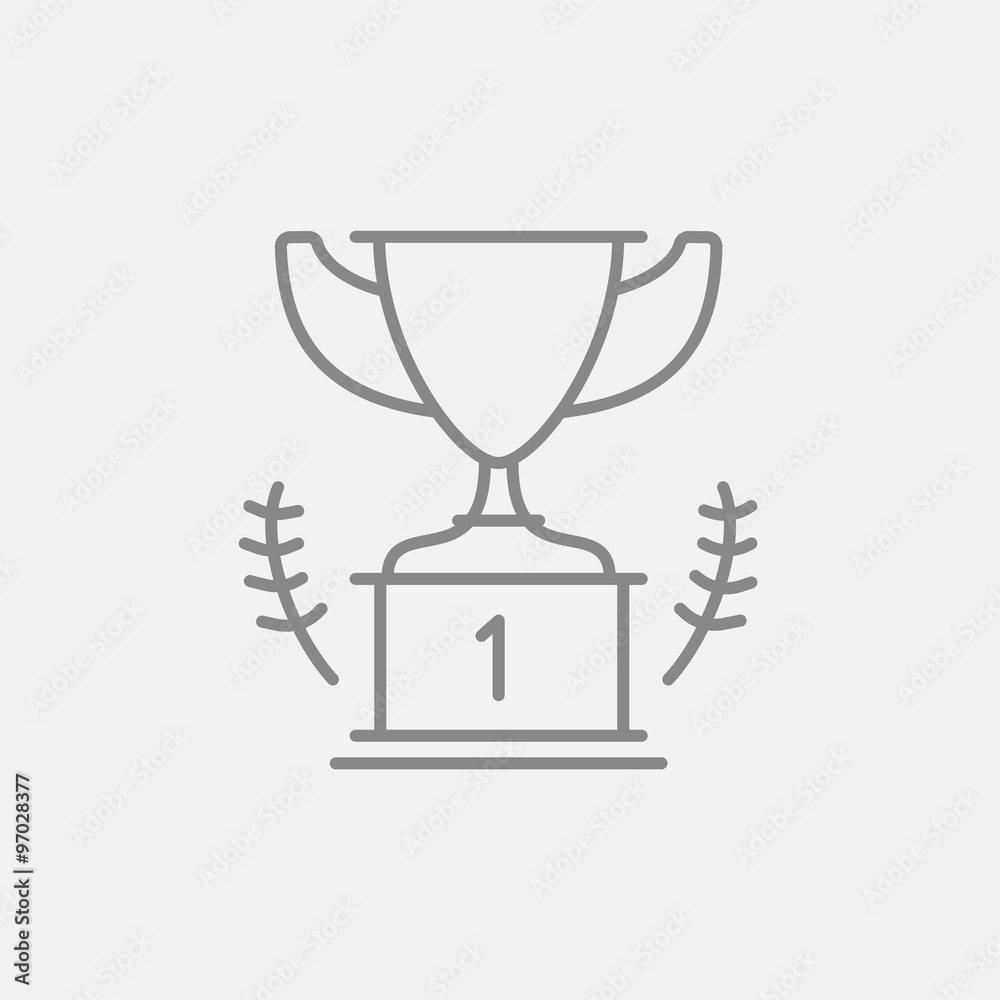 Sticker Trophy line icon.