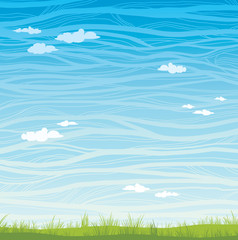 Obraz premium Summer landscape - sky and grass.