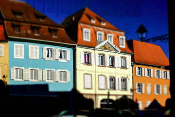 Fototapeta premium Selestat old city street view