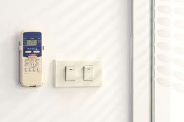 remote control air conditioner on the wall