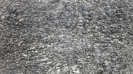 Aluminium Folie geknickt mit Beulen, metallisches Muster