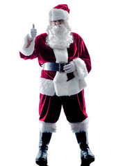 santa claus Thumbs Up silhouette isolated