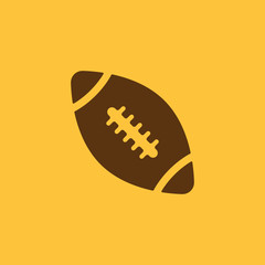 The football icon. Rugby symbol. Flat