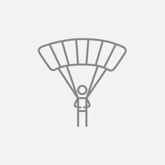Obraz na płótnie Canvas Skydiving line icon.