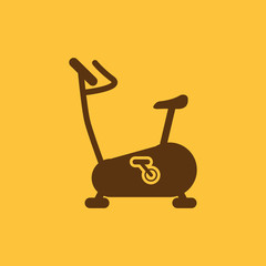 The exercise bike icon. Exercycle symbol. Flat