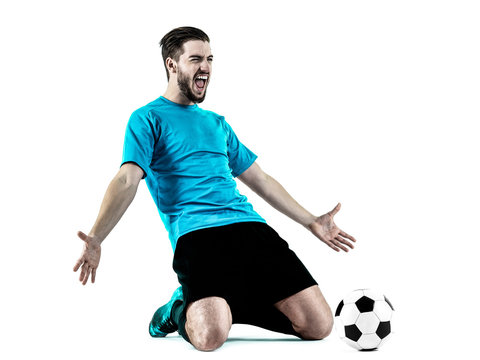 Fototapeta Soccer player Man Isolated