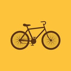 The bicycle icon. Bike symbol. Flat