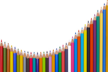 Buntstifte zeigen Erfolg an der Börse