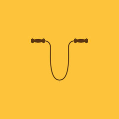 The skipping rope icon. Jumping-rope symbol. Flat