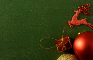 christmas decorations in vintage style for background
