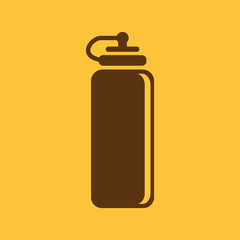 The sports water bottle icon. Bottle symbol. Flat