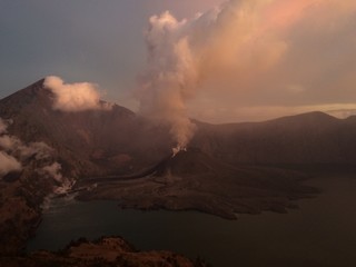 The Rinjani Volcano Eruption