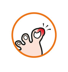 a toe inflammation feet