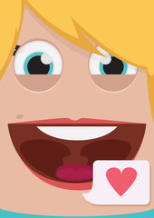 Woman face vector illustration