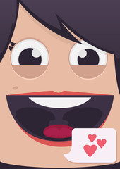 Woman face vector illustration