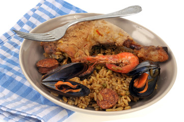 Assiette de paella 