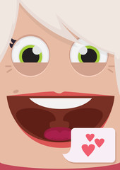 Woman face vector illustration