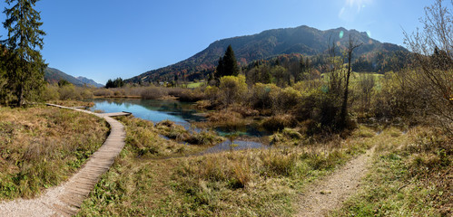 Zelenci lake in Slovenia.
