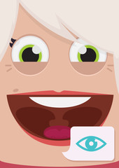 Woman face vector illustration