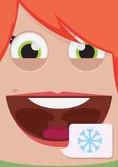 Woman face vector illustration