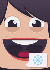 Woman face vector illustration