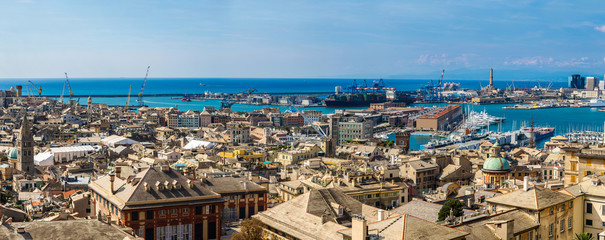 Fototapeta premium Port of Genoa in Italy