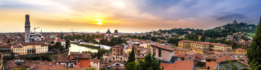 Fototapeta premium Verona at sunset in Italy