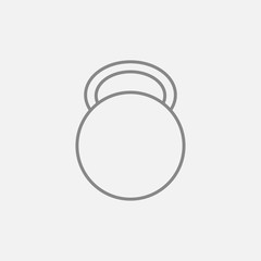 Kettlebell line icon.