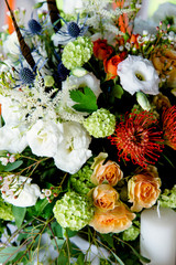 colorful summer flowers in bouquet