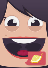 Woman face vector illustration