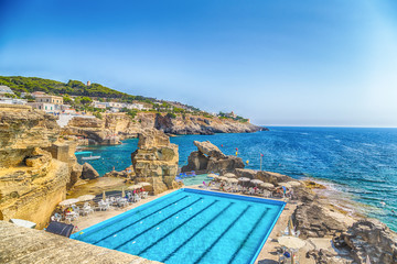 Rocks and architecture on the Salento coast