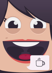 Woman face vector illustration