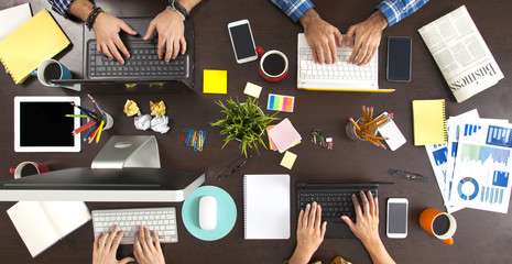 Business People Working on an Office Desk