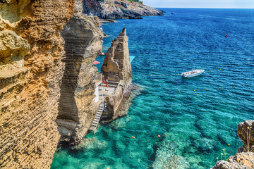 Rocks and architecture on the Salento coast