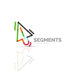 Arrow icon vector logo. Company branding element