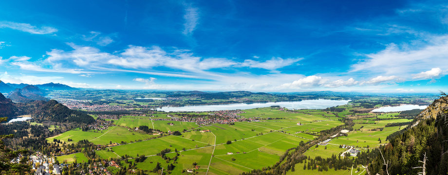 Green fields in Bavaria  in Germany