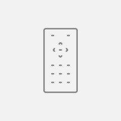 Remote control line icon.