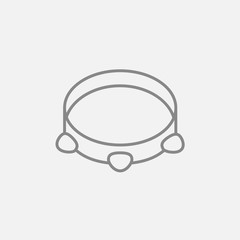 Tambourine line icon.