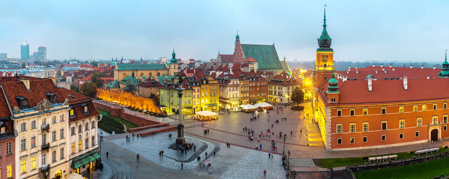 Fototapeta Panoramic view of Warsaw