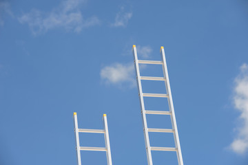 ladders, sky and clouds