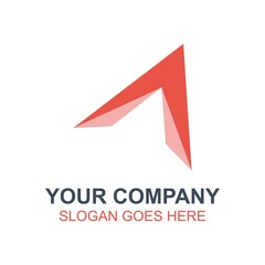 Triangle Pyramid Icon Vector Logo