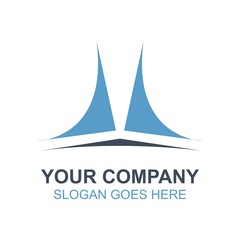 Triangle Pyramid Icon Vector Logo