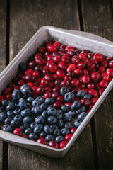 Cranberries and blueberries