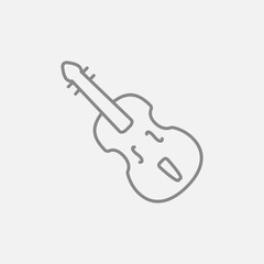 Obraz premium Cello line icon.