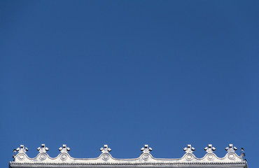 Architectural border with blue sky