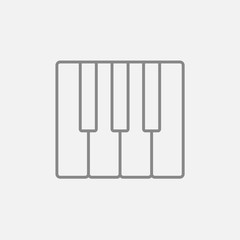 Piano keys line icon.