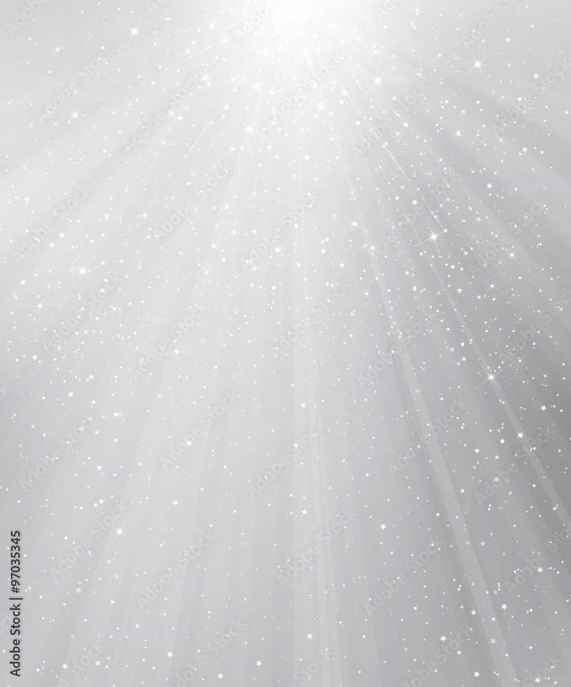Wall mural vector gray background with lights and stars.