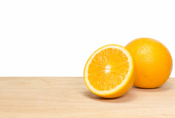 orange fruit on wooden background