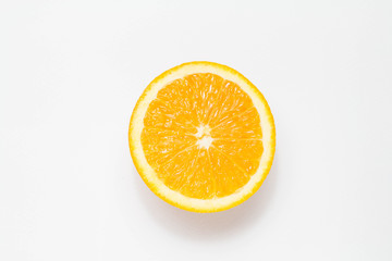 slice of orange fruit isolated